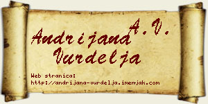 Andrijana Vurdelja vizit kartica